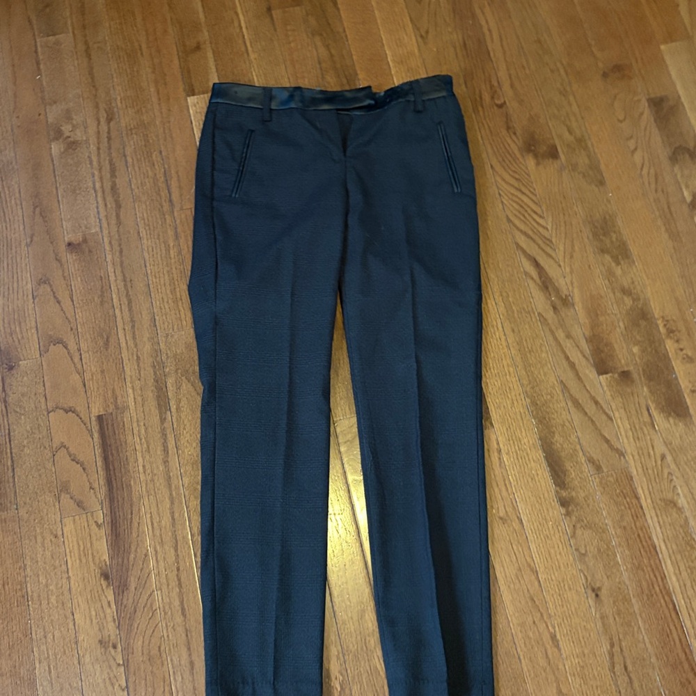 Willi Smith Black Pants with “leather” Trim